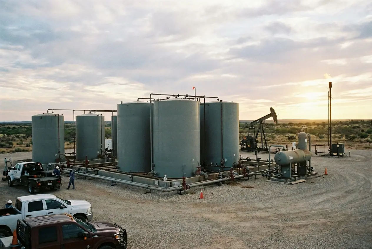 Field operations tank battery